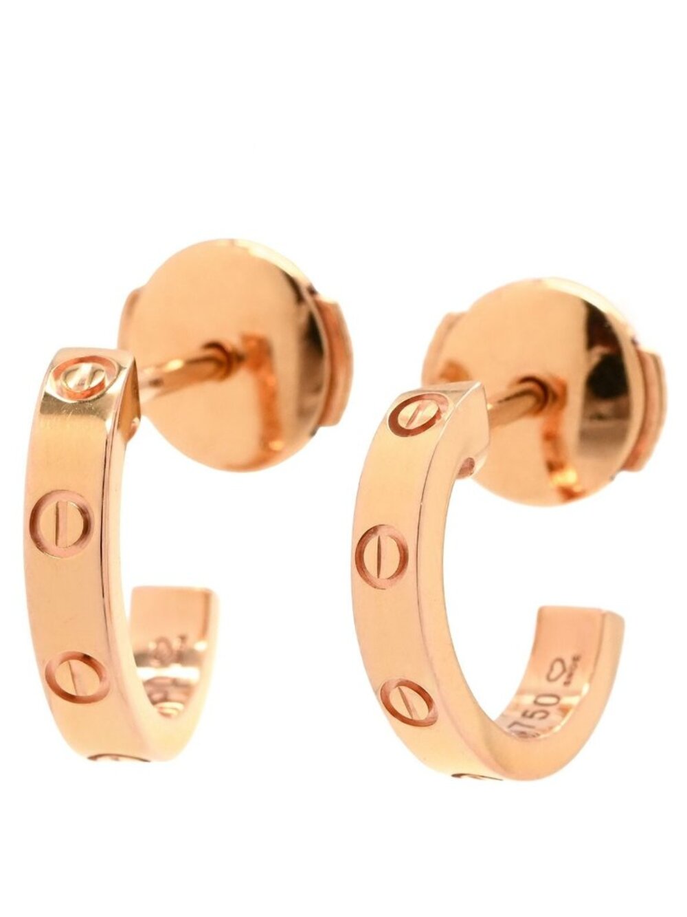 Cartier Earrings Love Hoop SM Pink Gold Mini PG RG